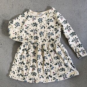 Petit Bateau Cream Floral Kids Dress